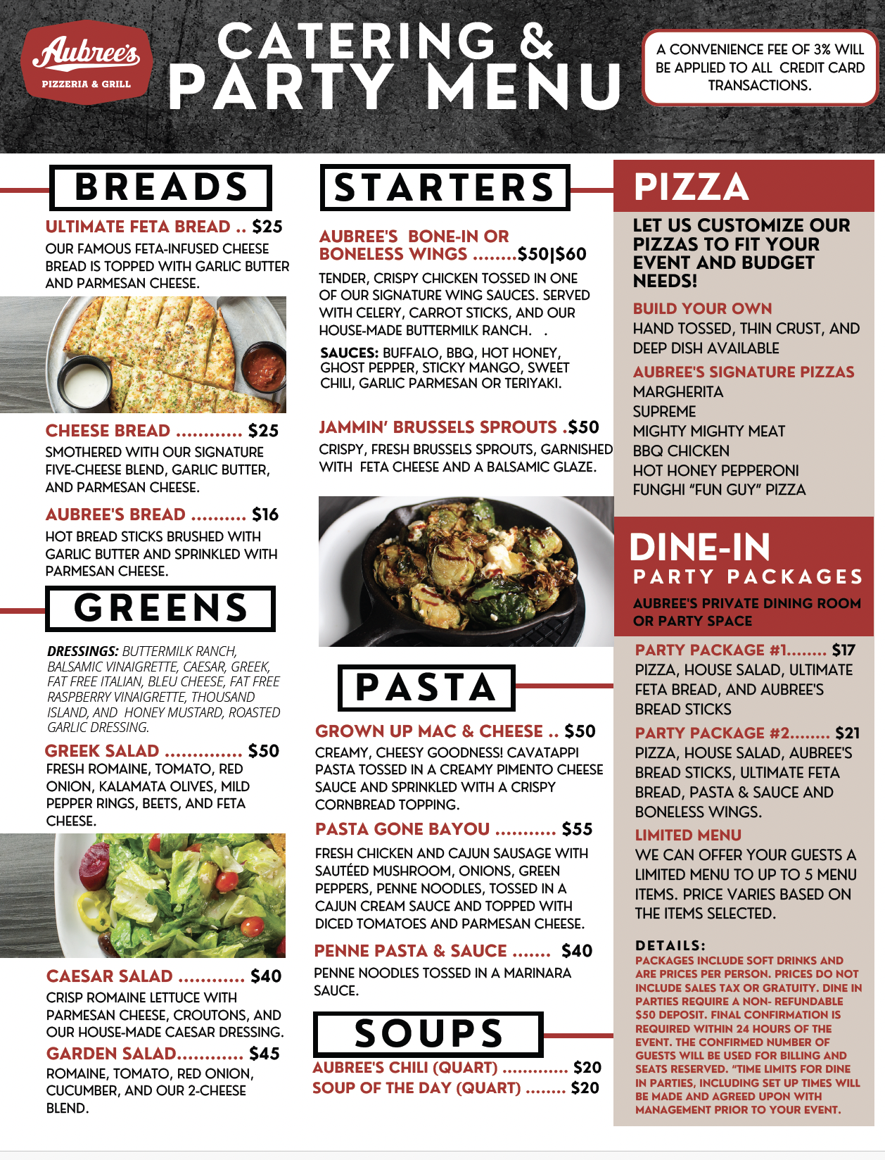 Catering & Party Menu