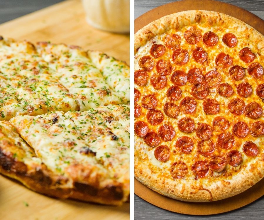 Large 1-Topping Pizza and Feta Bread - $17