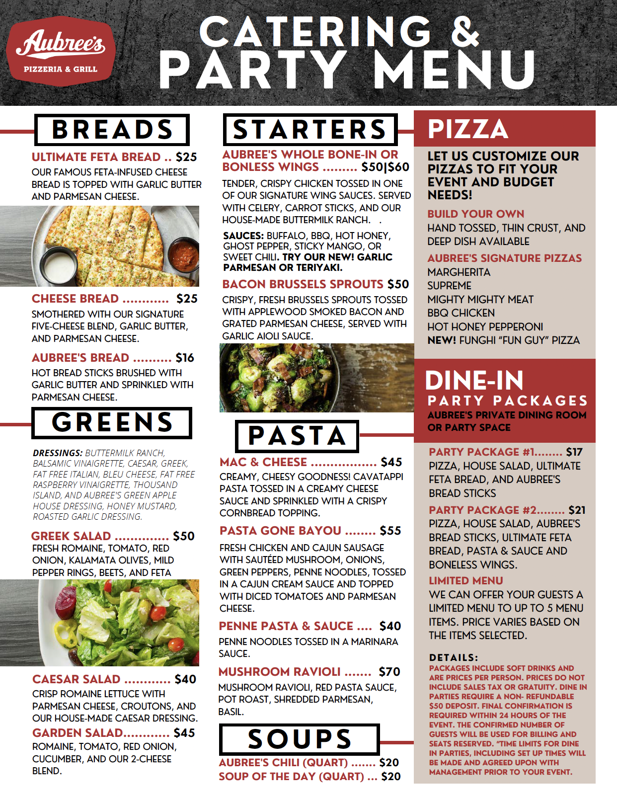 Catering & Party Menu